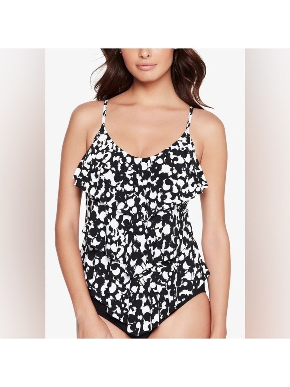 Magicsuit: Hot Spot Rita Triple Tiered Tankini Top - size 8 - NWT
